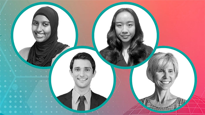 AI Fellows Abir Mohamed, David Goldberg, Rosabel Ibrahim and Elisa Sobo